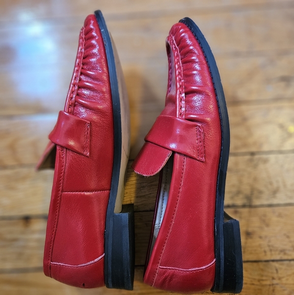 Red Leather Loafers - Picture 6 of 9